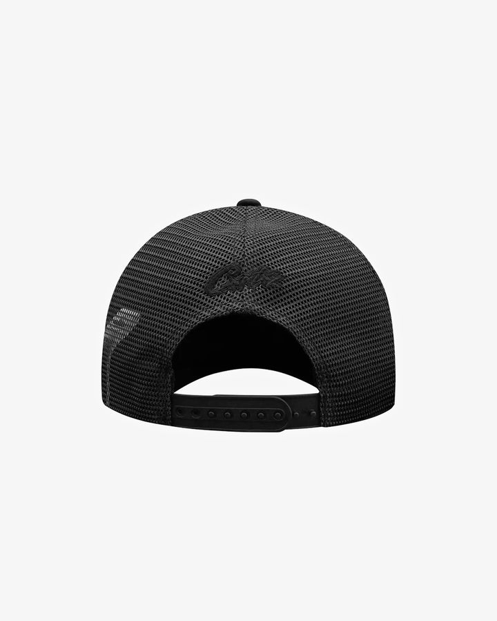 Corteiz Alcatraz Premium Puff Print Trucker Hat Black/Black in Auckland, New Zealand - Shop name
