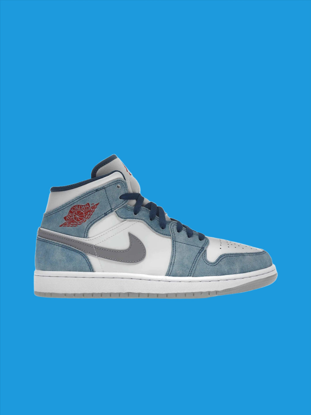 Nike Air Jordan 1 Mid French Blue Fire Red Prior