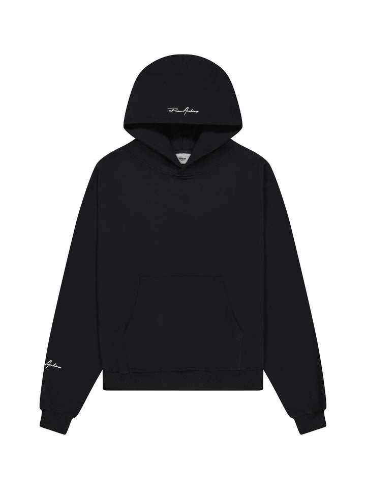 Prior Embroidery Logo Oversized Hoodie Onyx in Auckland, New Zealand - Shop name