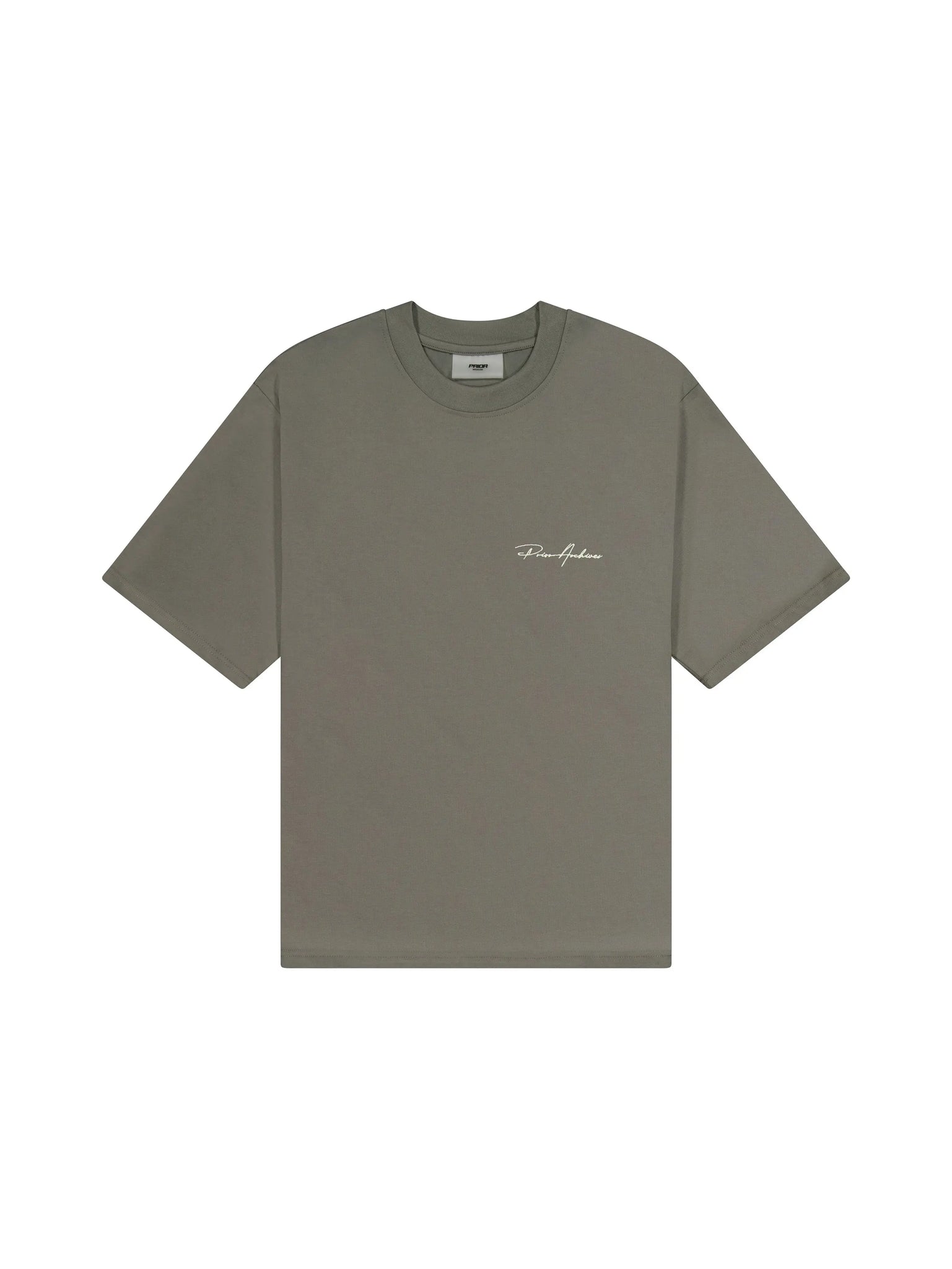 Prior Embroidery Logo Oversized T-shirt Medium Olive in Auckland, New Zealand - Shop name