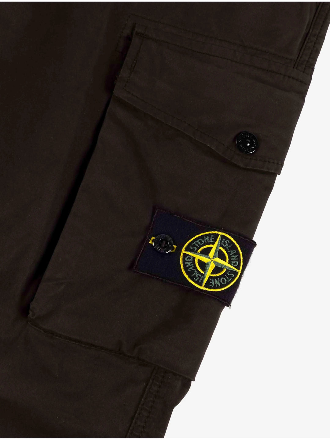 Stone Island Garment Dyed Stretch Cotton Twill Cargo Pants Black Prior