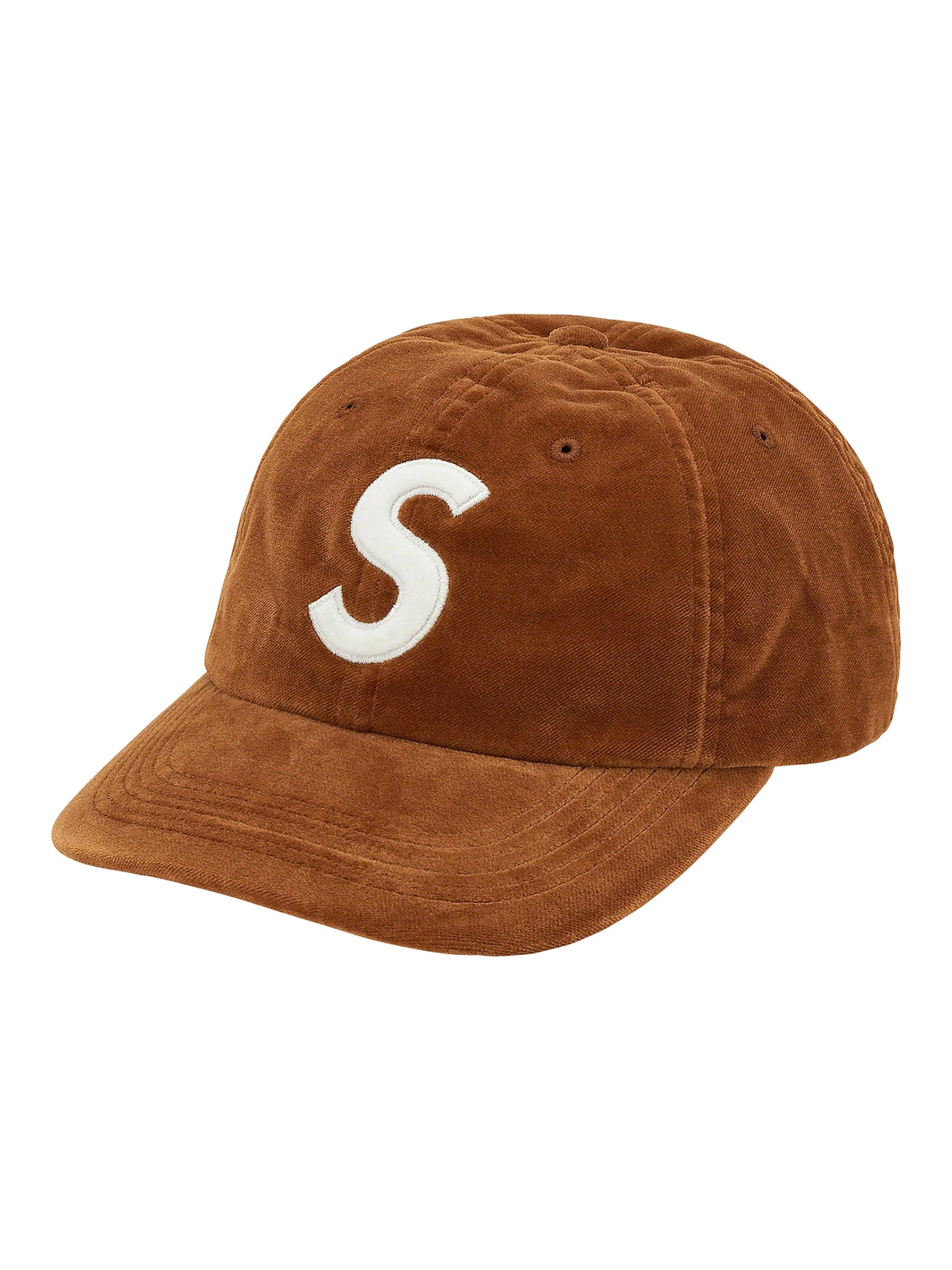 Supreme velvet S logo 6 panel hat , Very lightly