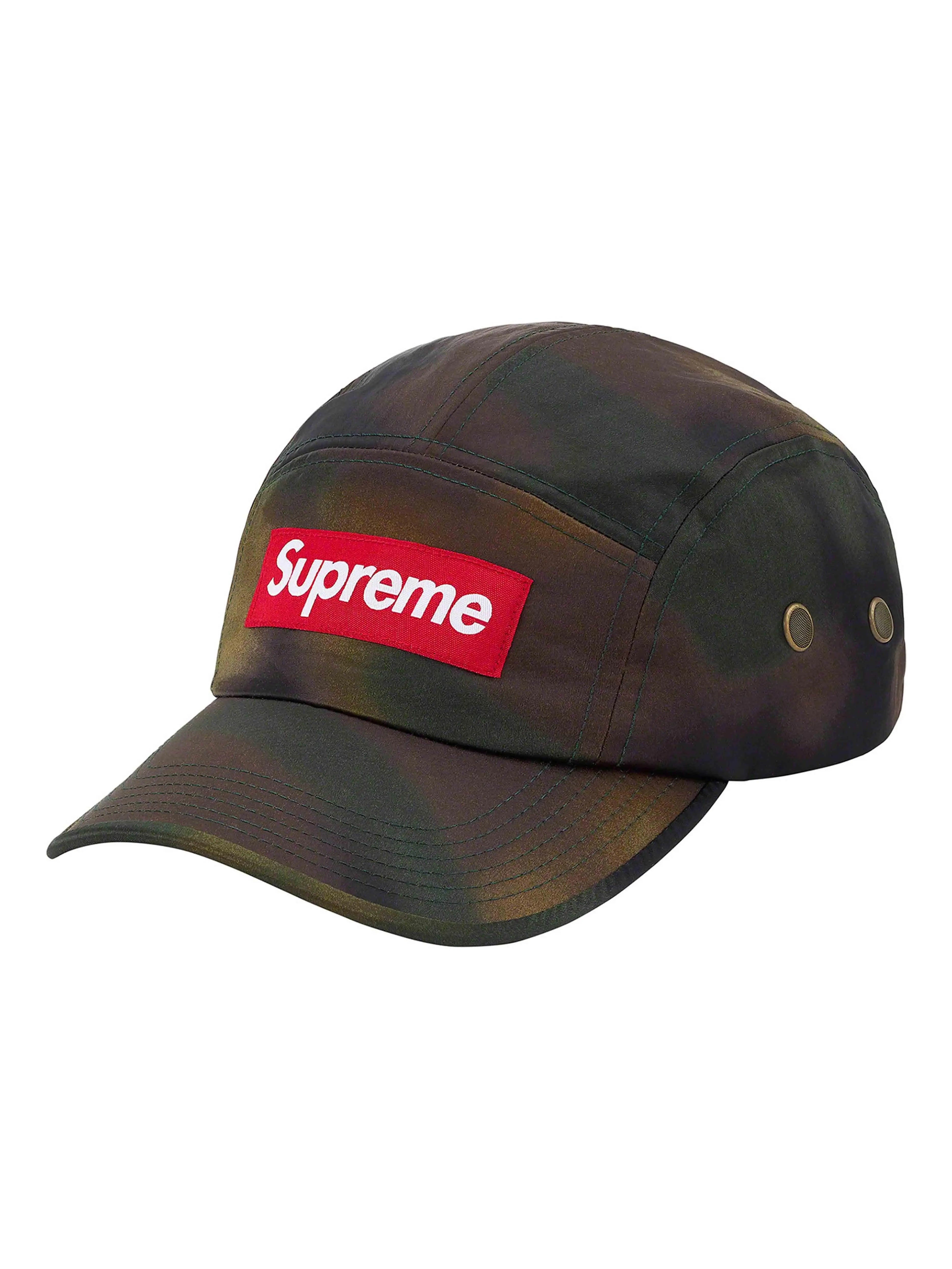 Supreme Washed Satin Camo Camp Cap Woodland Camo [SS21] - Prior