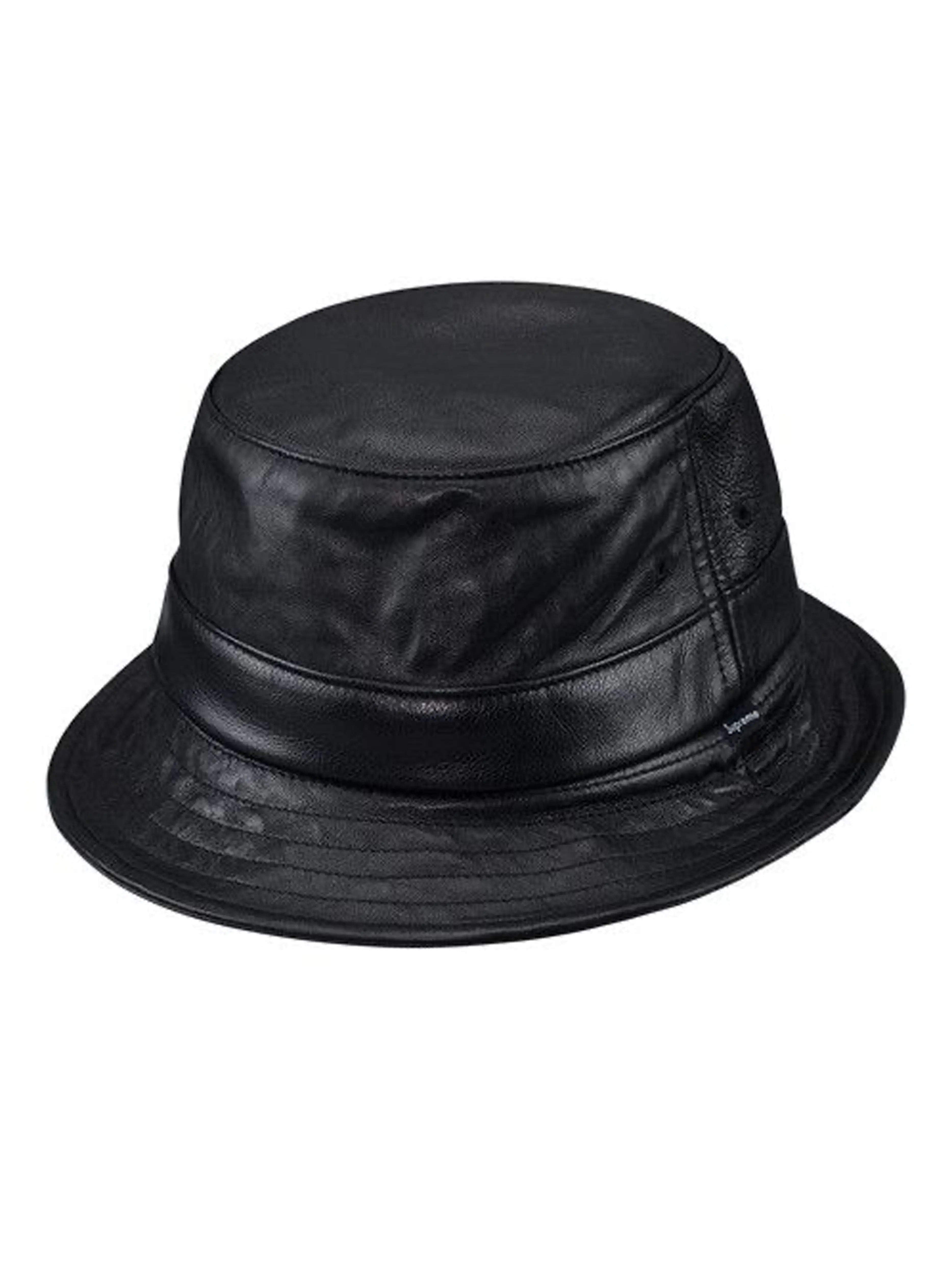 Supreme Leather Crusher Hat Black FW13 USED Streetwear Prior