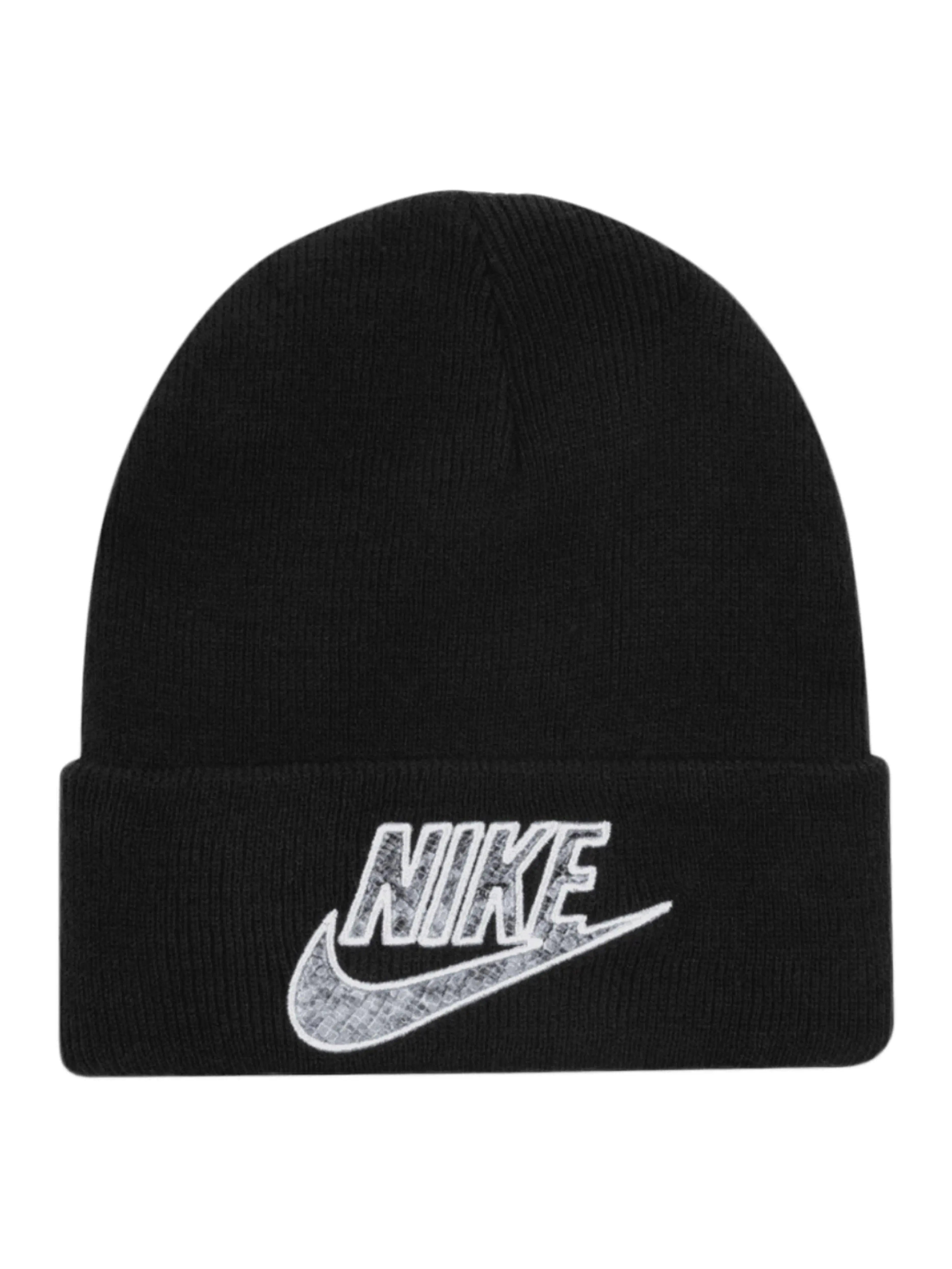 Supreme Nike Snakeskin Beanie Black SS21 Streetwear Auckland Prior
