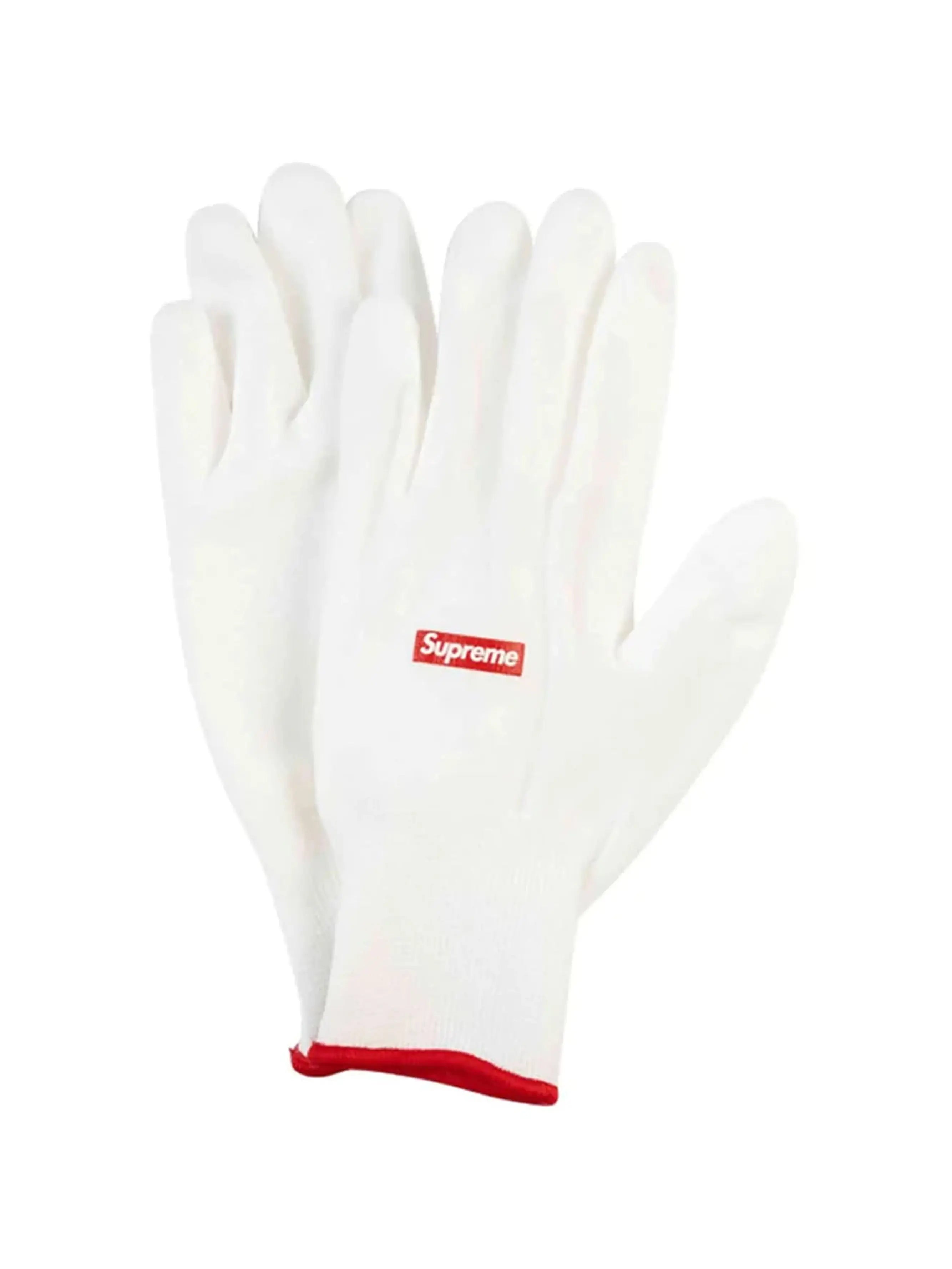 Supreme Rubberized Gloves White Red FW20 Streetwear Auckland