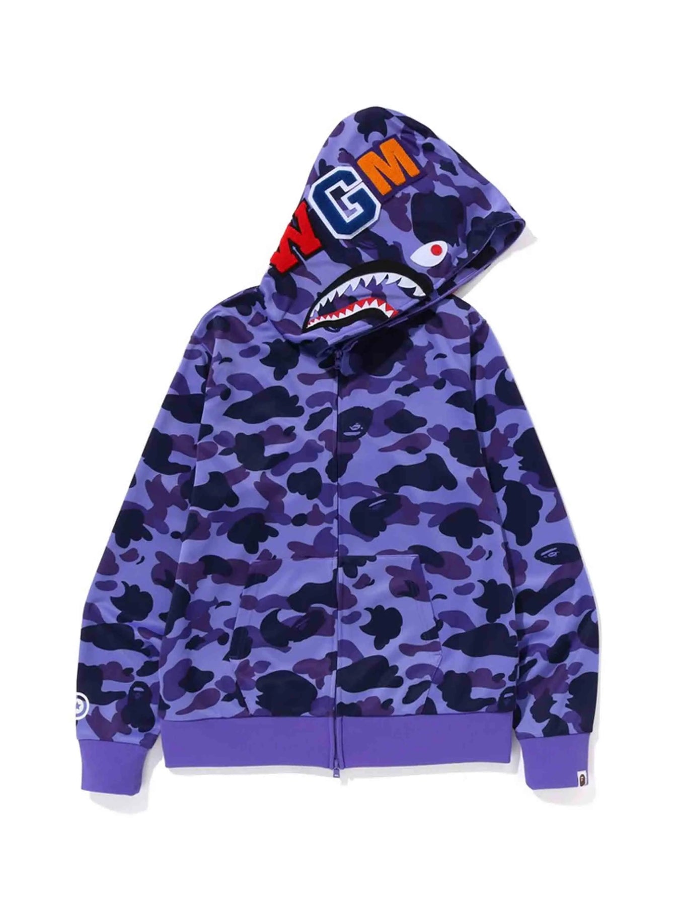 Bape full zip hoodie purple deals