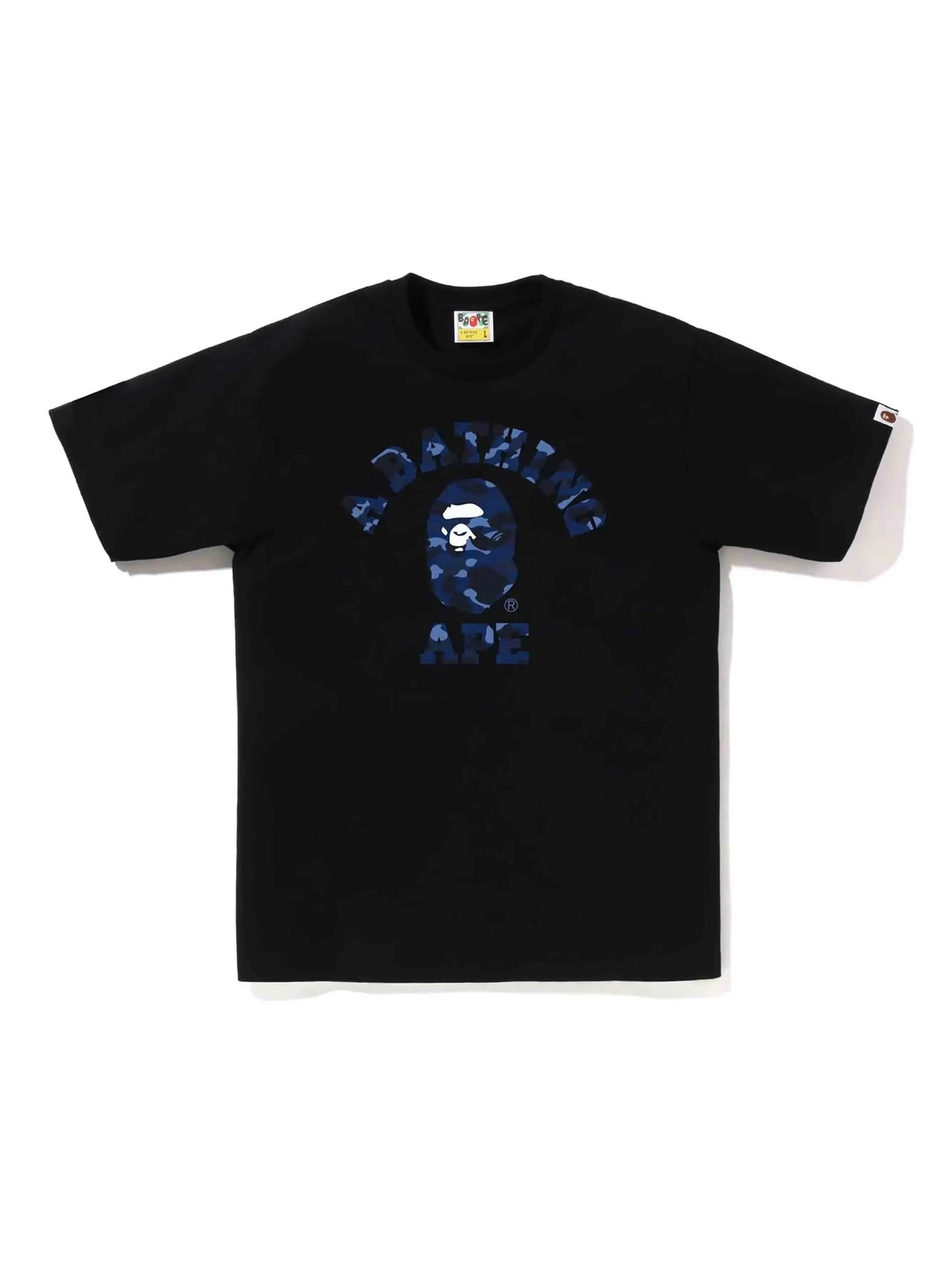 A Bathing Ape BAPE Color Camo College Tee Black Navy - Prior