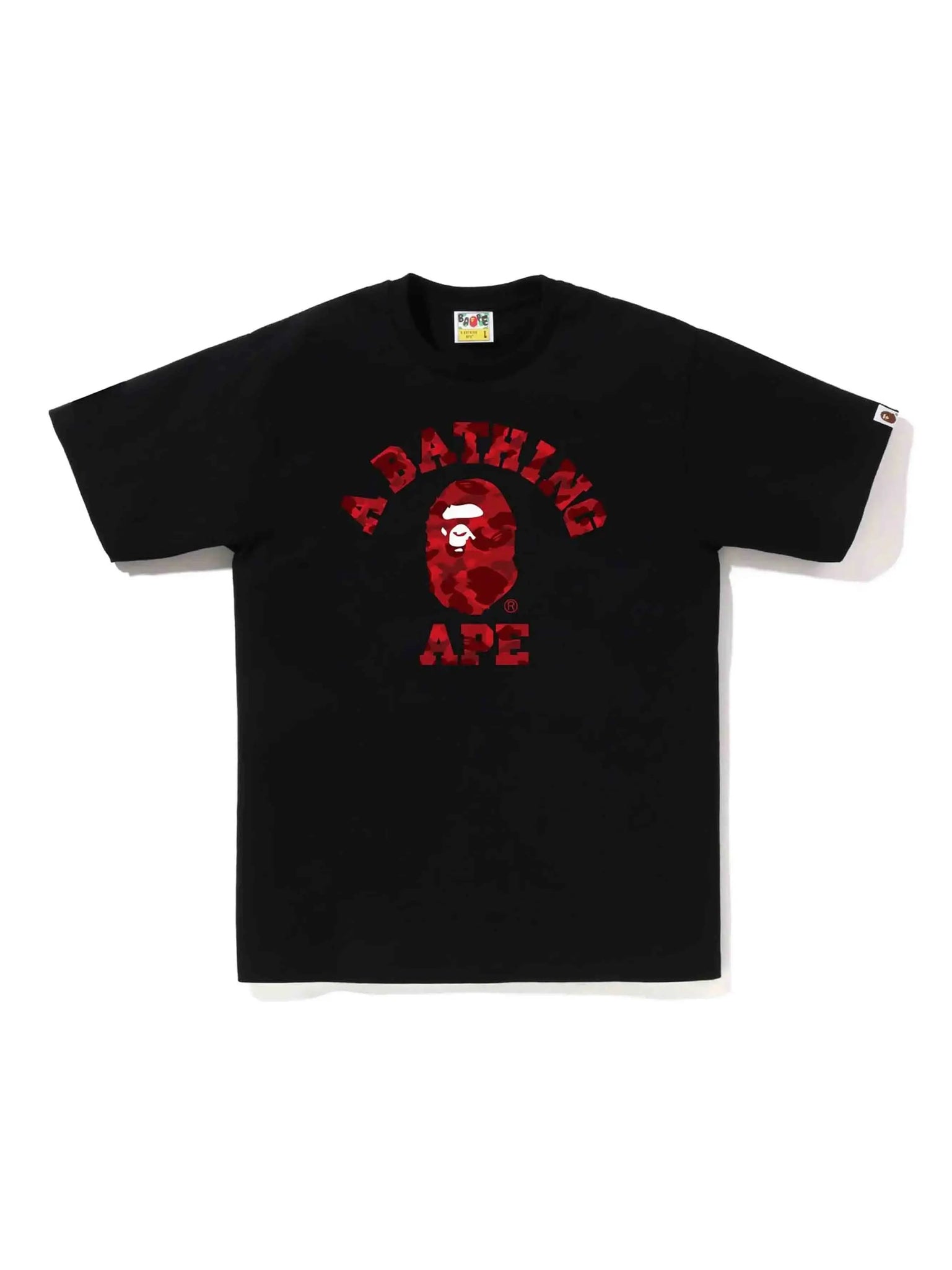 A Bathing Ape BAPE Color Camo College Tee (SS23) Black Red - Prior