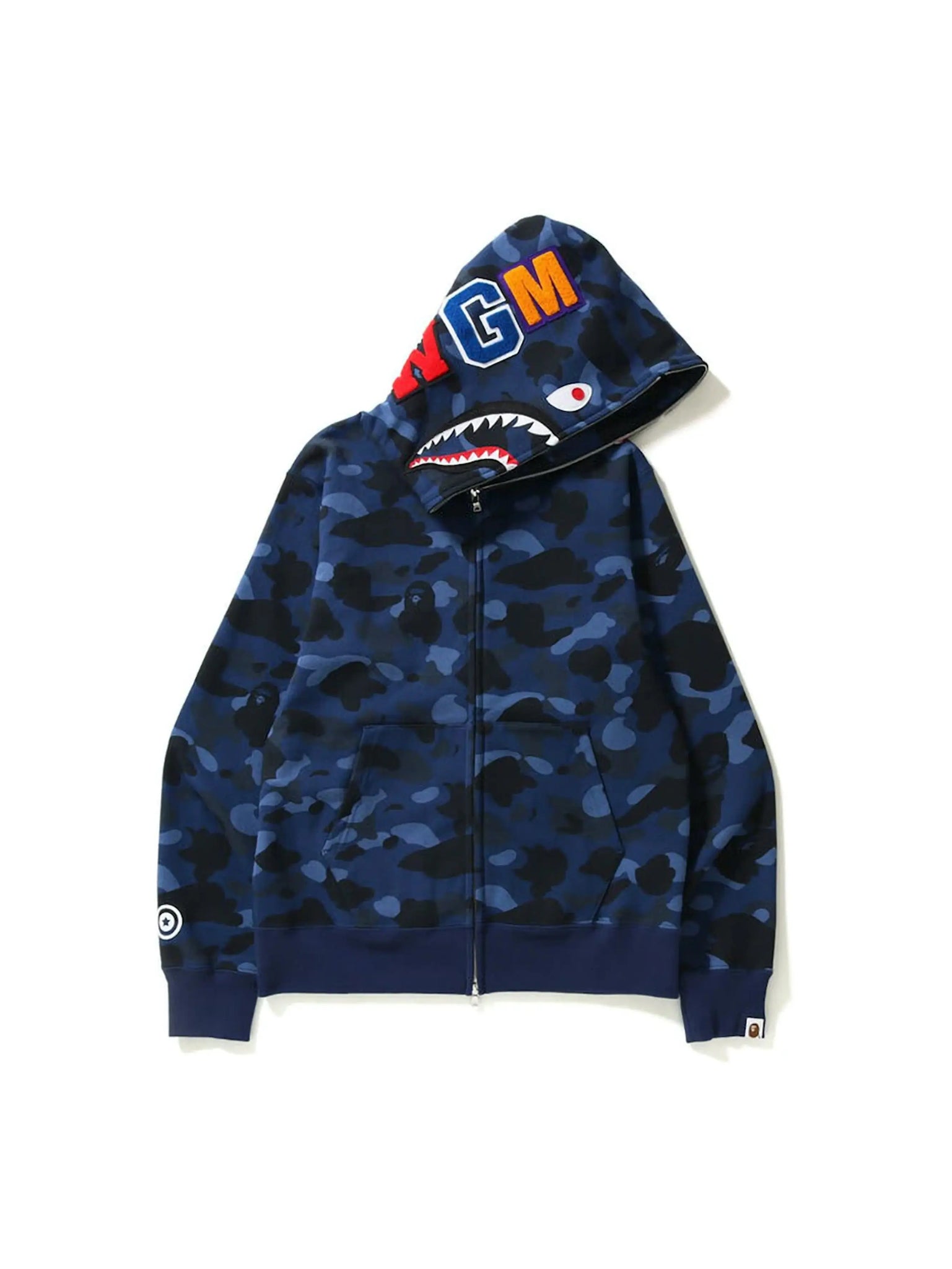 A Bathing Ape Color Camo Shark Full Zip Hoodie (SS23) Navy in Auckland, New Zealand - Shop name