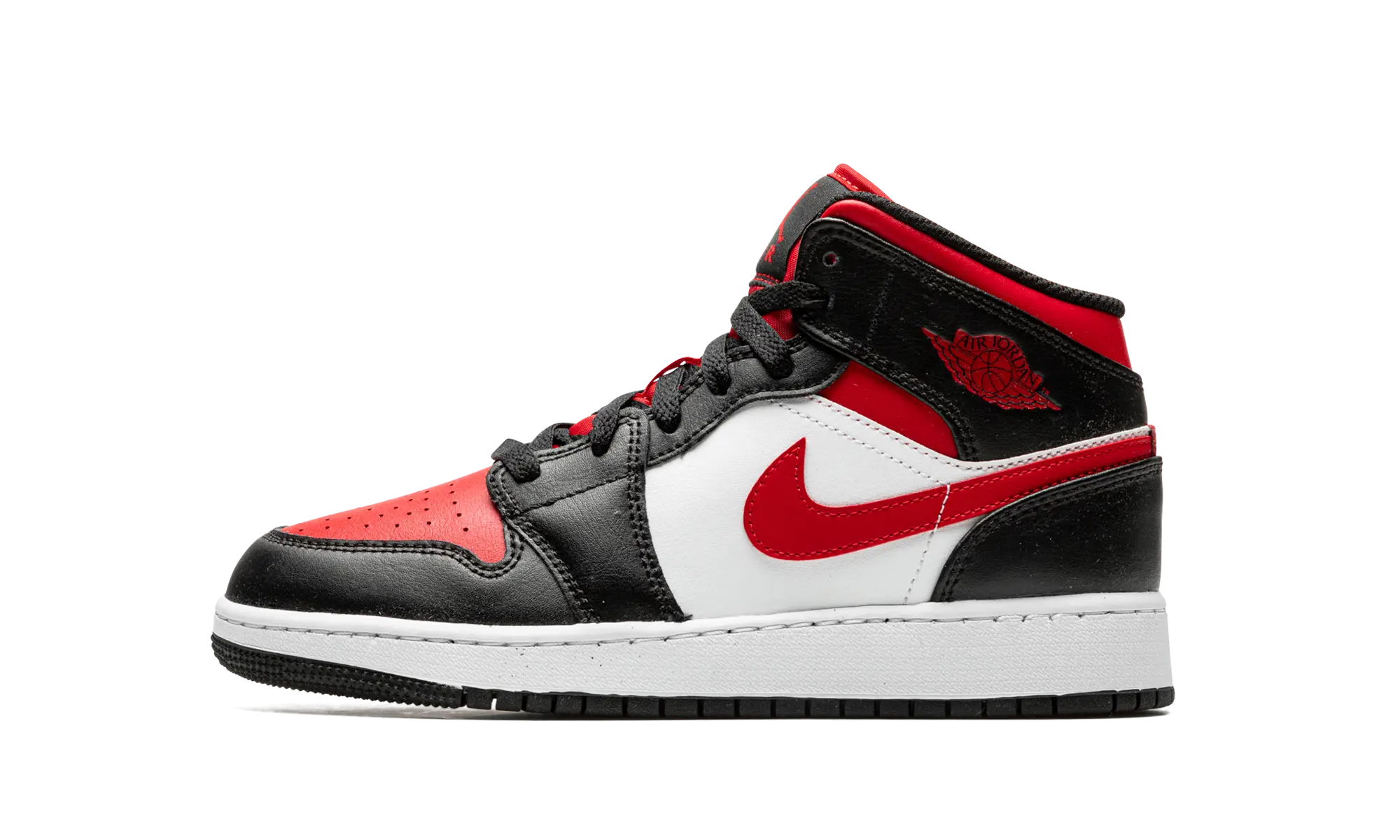 Air Jordan 1 Mid Black Fire Red (GS) in Auckland, New Zealand - Shop name