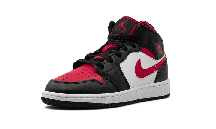 Air Jordan 1 Mid Black Fire Red (GS)