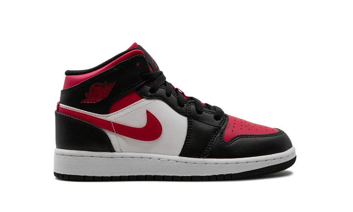 Air Jordan 1 Mid Black Fire Red (GS)
