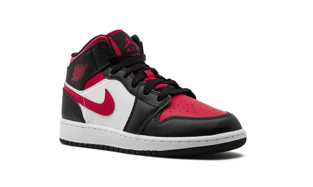 Air Jordan 1 Mid Black Fire Red (GS)