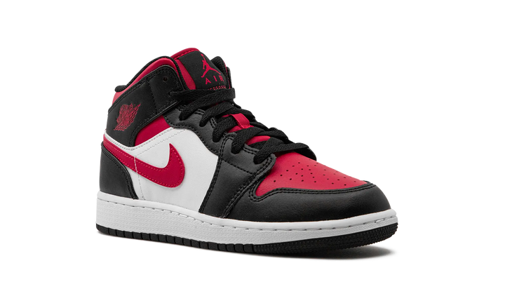 Air Jordan 1 Mid Black Fire Red (GS)