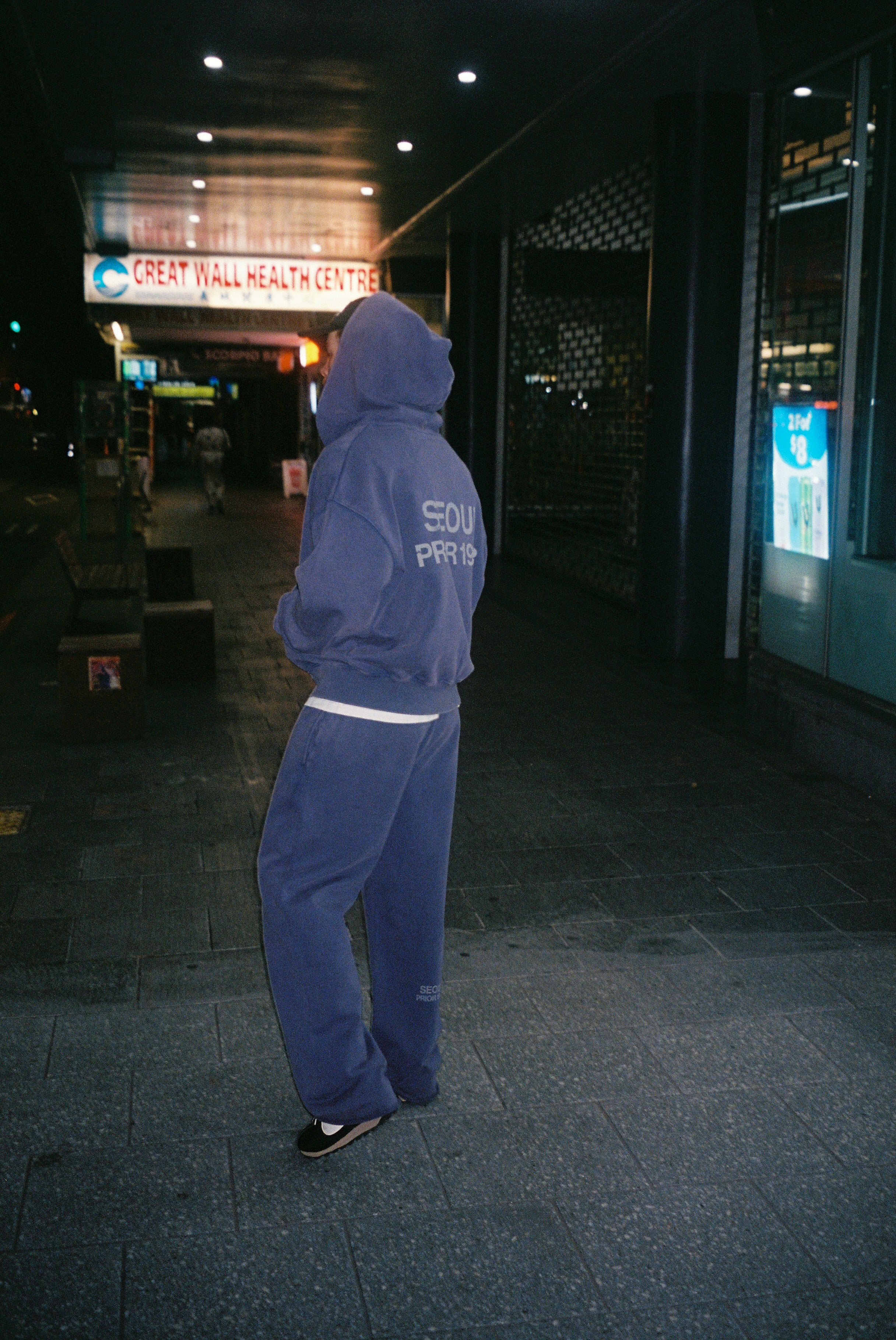 Prior Seoul Collection Raw Hem Relaxed Pants Washed Navy