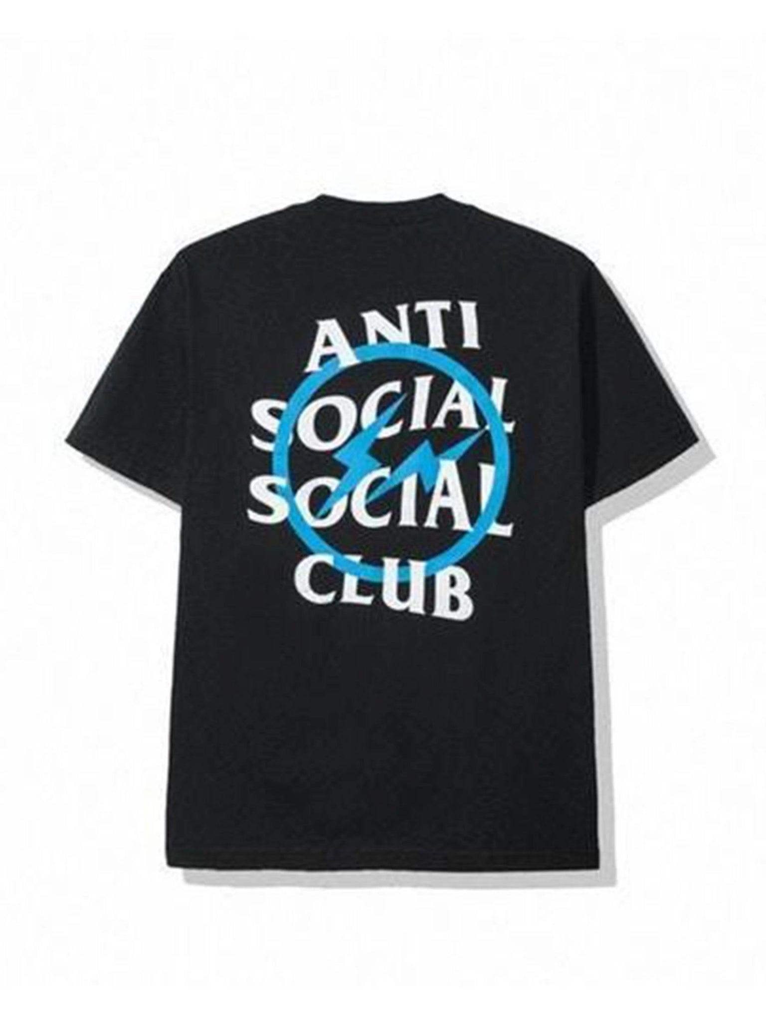 Anti Social Social Club Fragment Blue Bolt Tee Black Prior
