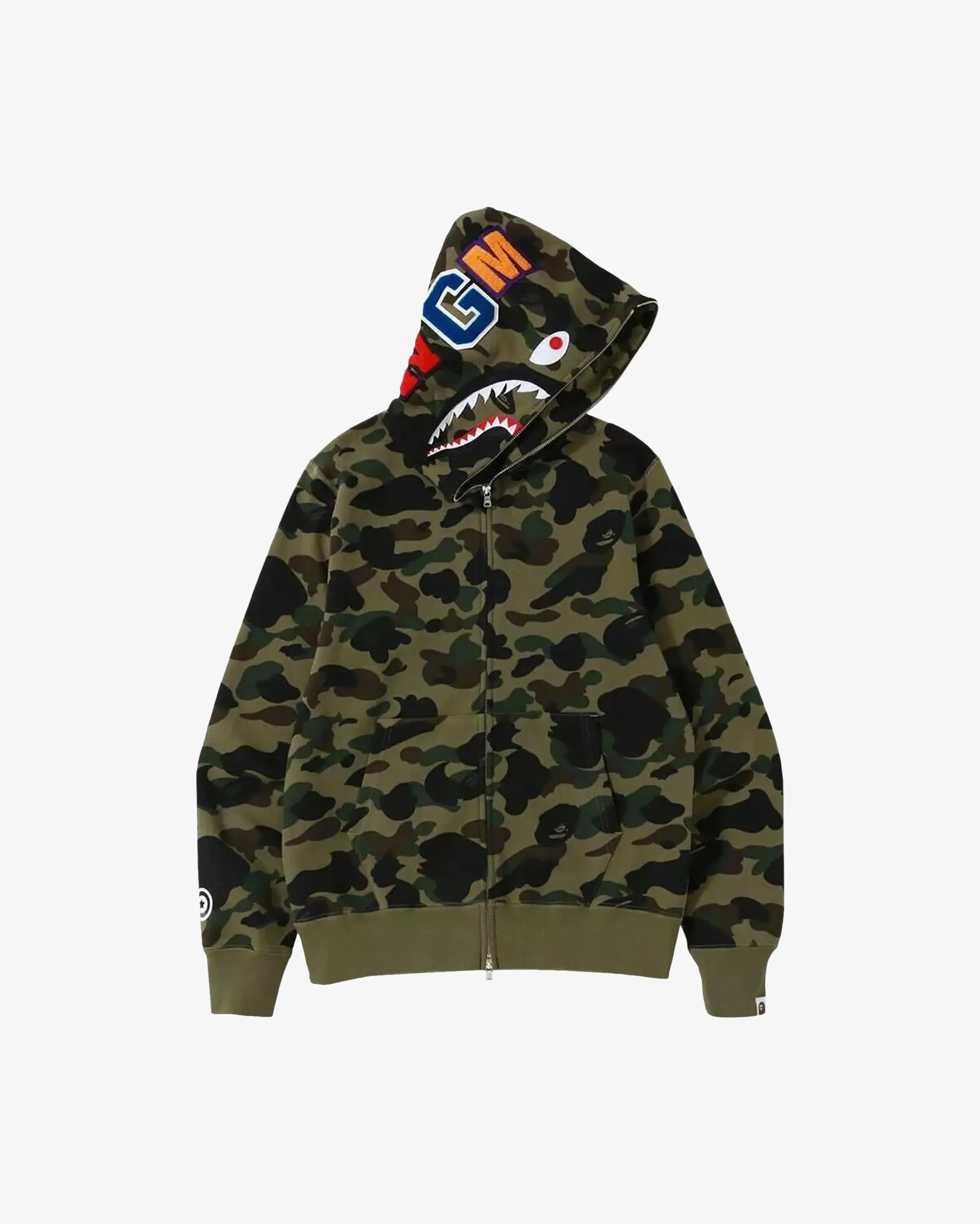 BAPE 1st Camo Shark Full Zip Hoodie Green in Auckland, New Zealand - Shop name