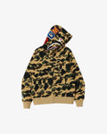 BAPE 1st Camo Shark Full Zip Hoodie Yellow