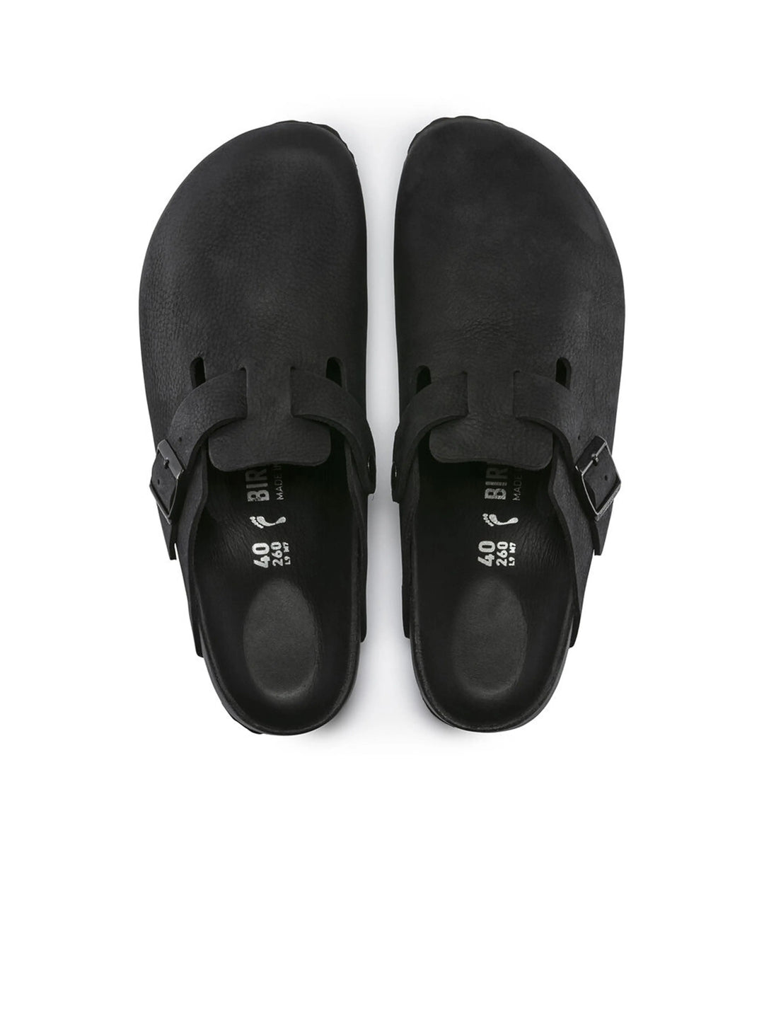 Birkenstock Boston Natural Leather Clog Black Prior