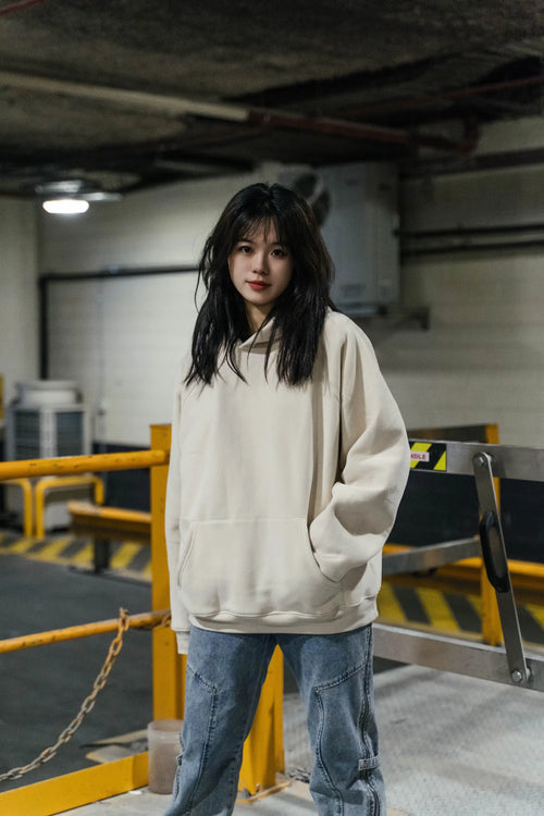 CORE Essential Raglan Sleeve Hoodie Ecru in Auckland, New Zealand - Shop name