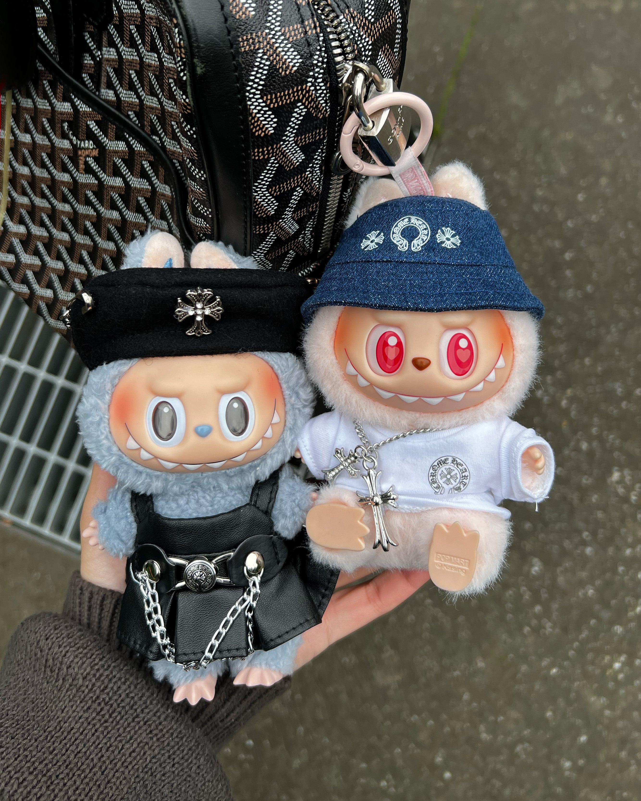 Labubu Chrome Hearts Inspired Outfit Leather (Outfit Only)