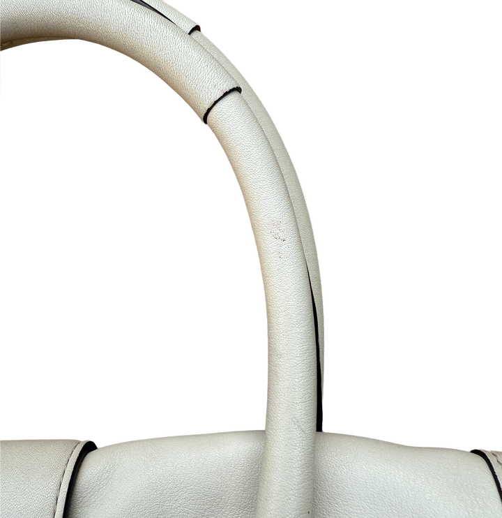 Coach Soft White Leather Satchel Nickel Hardware