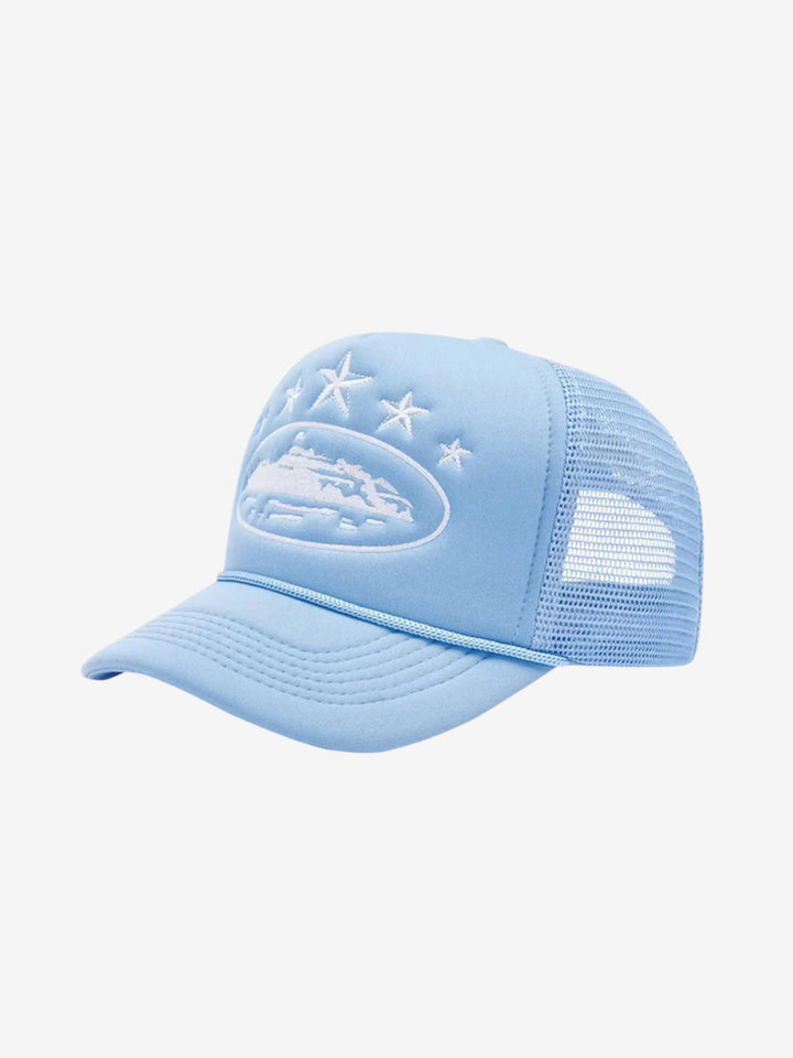 Corteiz 5 Starz Alcatraz Trucker Baby Blue in Auckland, New Zealand - Shop name