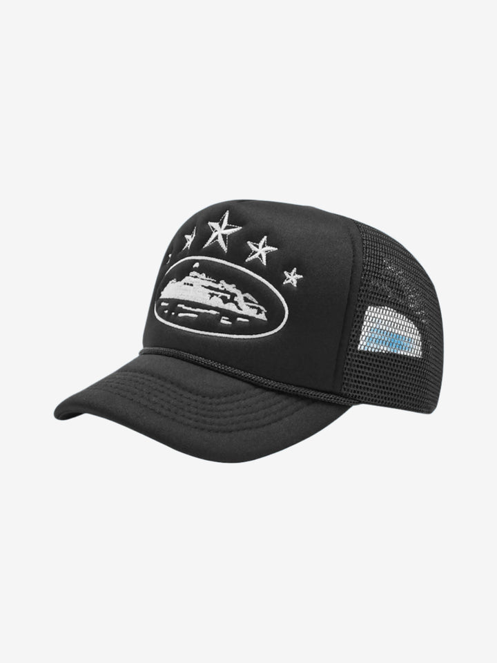 Corteiz 5 Starz Alcatraz Trucker Black - Prior