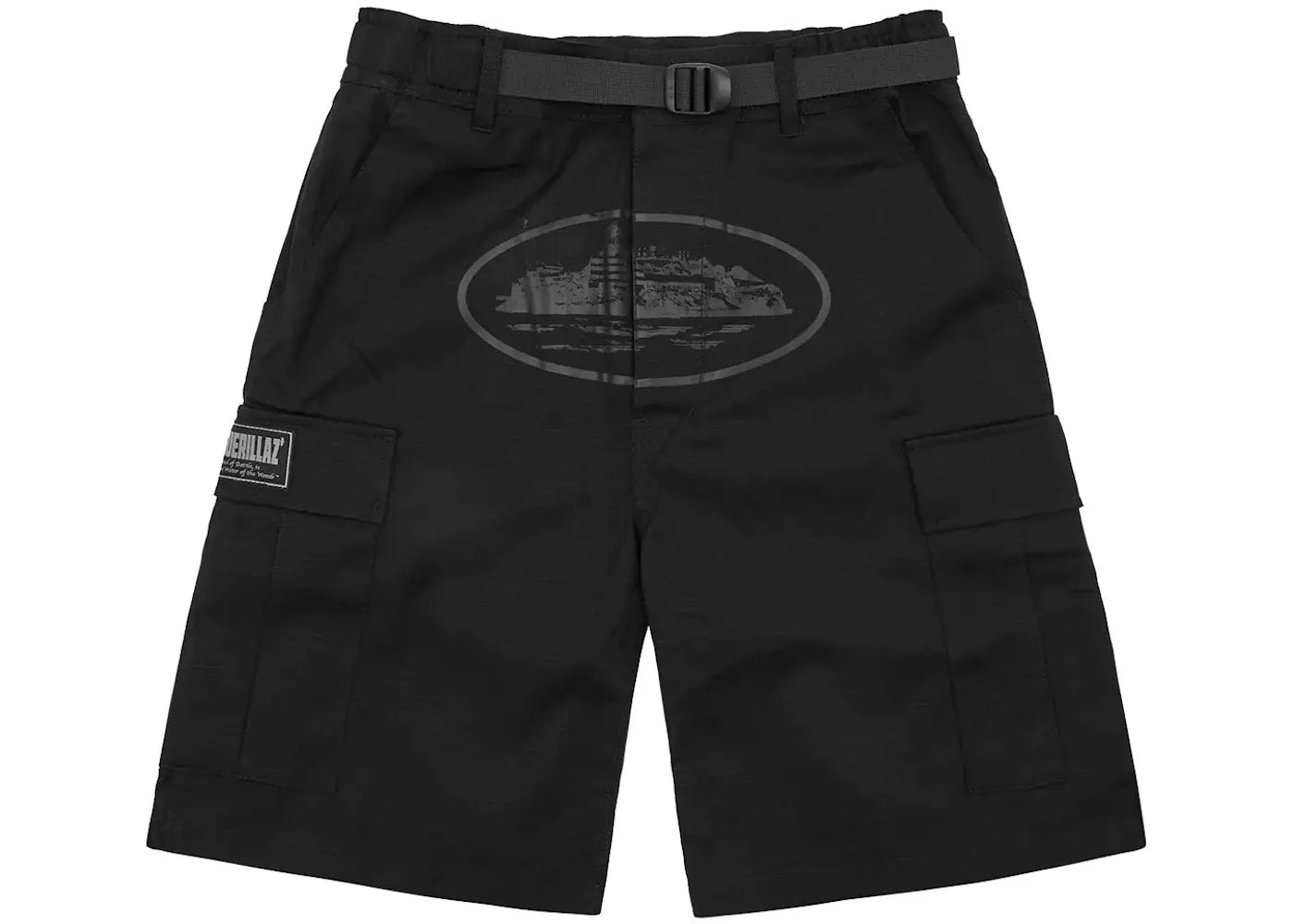 Corteiz Alcatraz Cargo Shorts Triple Black in Auckland, New Zealand - Shop name