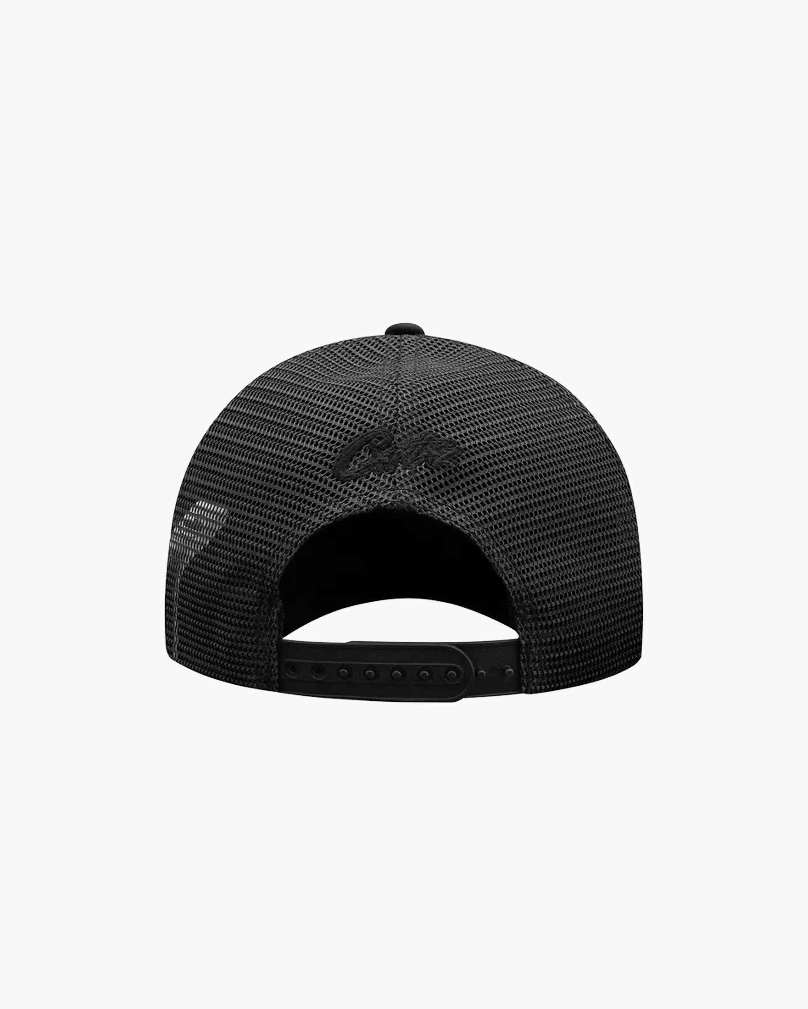 Corteiz Alcatraz Premium Puff Print Trucker Hat Black/Black in Auckland, New Zealand - Shop name