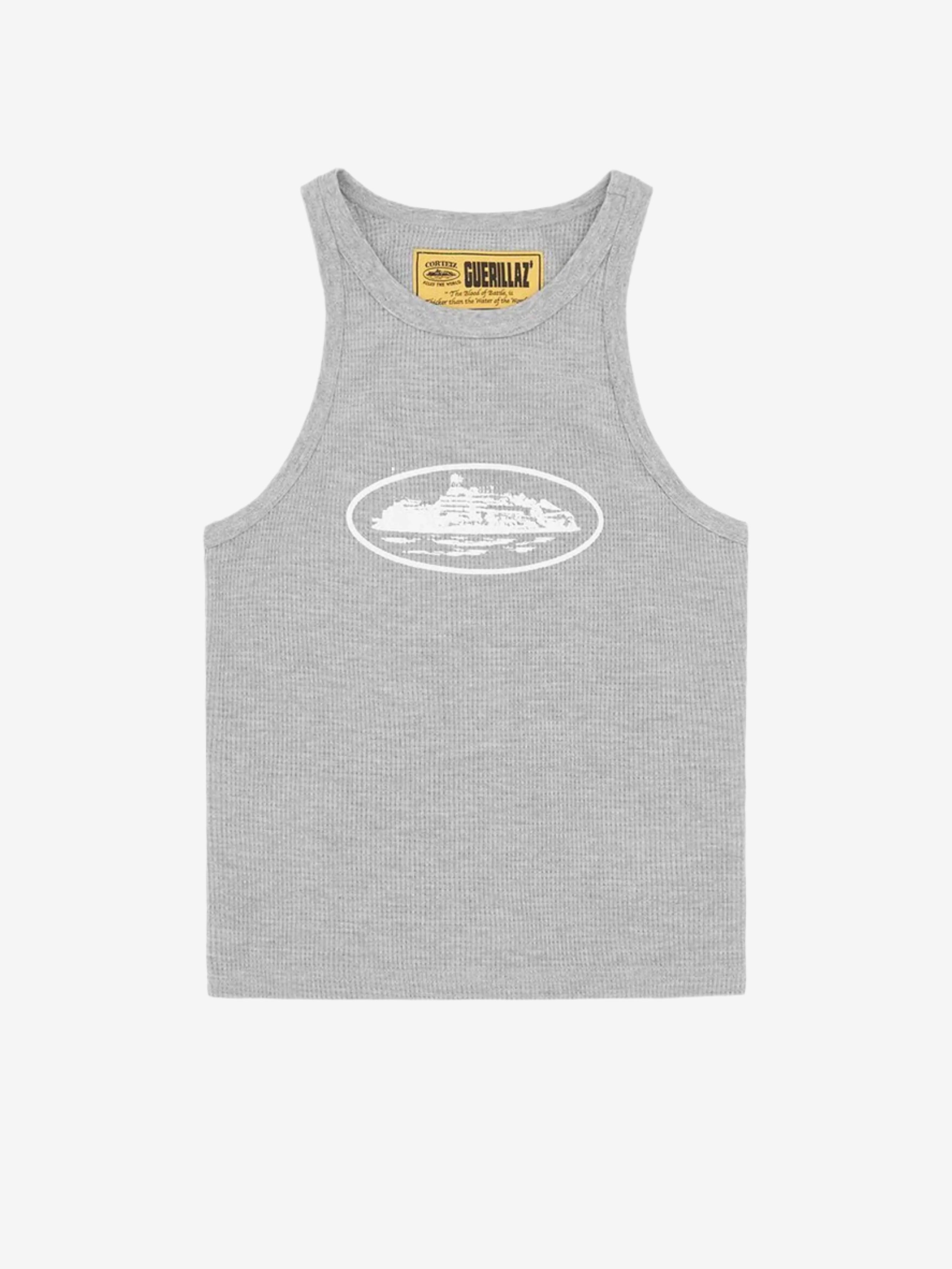 Corteiz Alcatraz Tank Top 'Heather Grey' in Auckland, New Zealand - Shop name