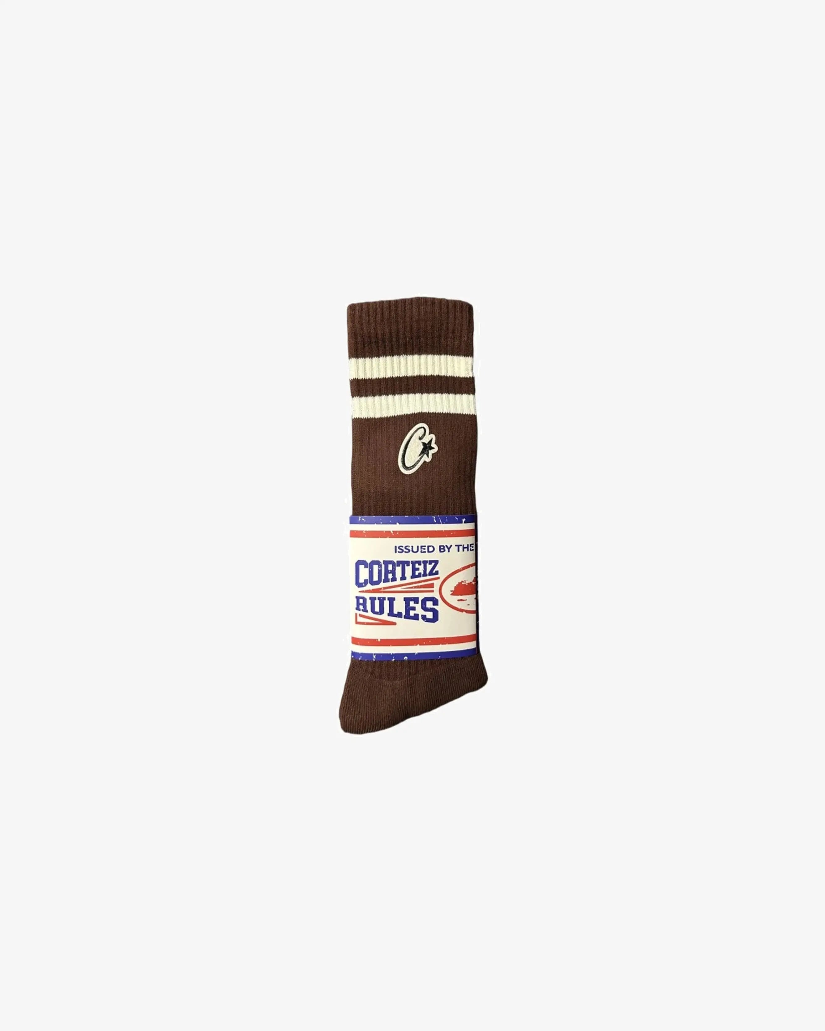 Corteiz Patch Socks Brown in Auckland, New Zealand - Shop name
