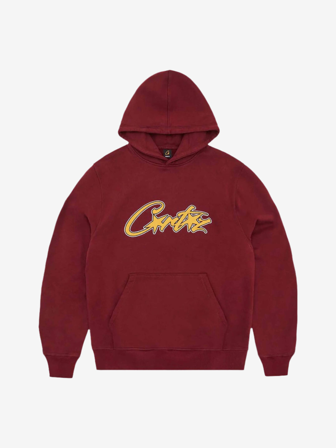 Corteiz Satin Applique Allstarz Hoodie Maroon in Auckland, New Zealand - Shop name