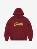 Corteiz Satin Applique Allstarz Hoodie Maroon in Auckland, New Zealand - Shop name