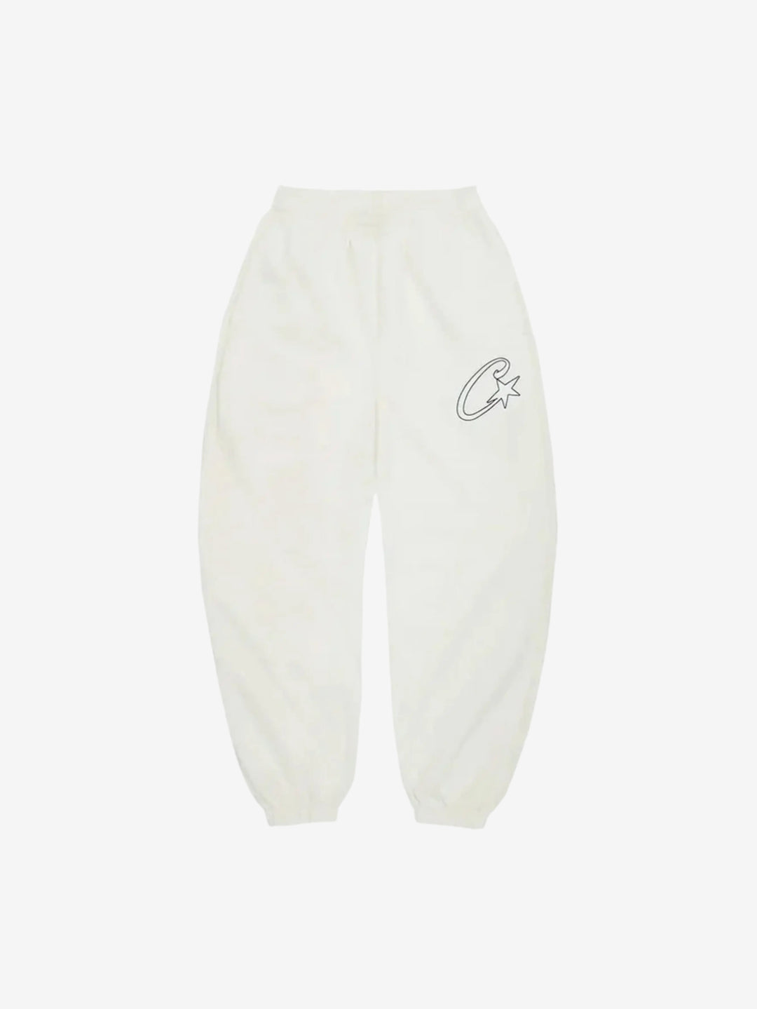 Corteiz Satin C Star Appliqué Bottoms Off White in Auckland, New Zealand - Shop name