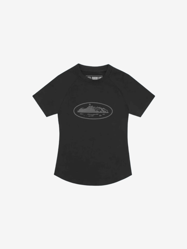 Corteiz Women's Alcatraz Baby Top Triple Black - Prior