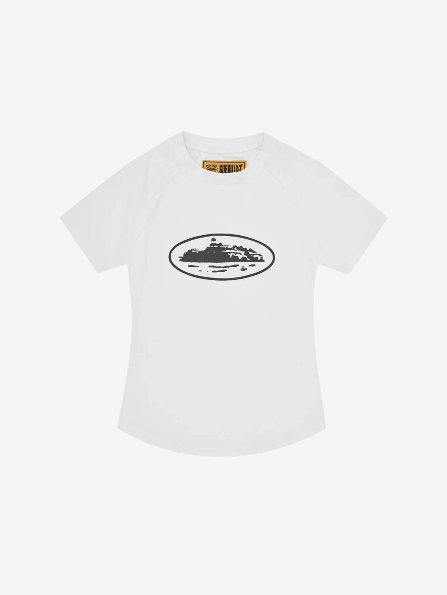 Corteiz Women's Alcatraz Baby Top White & Black in Auckland, New Zealand - Shop name