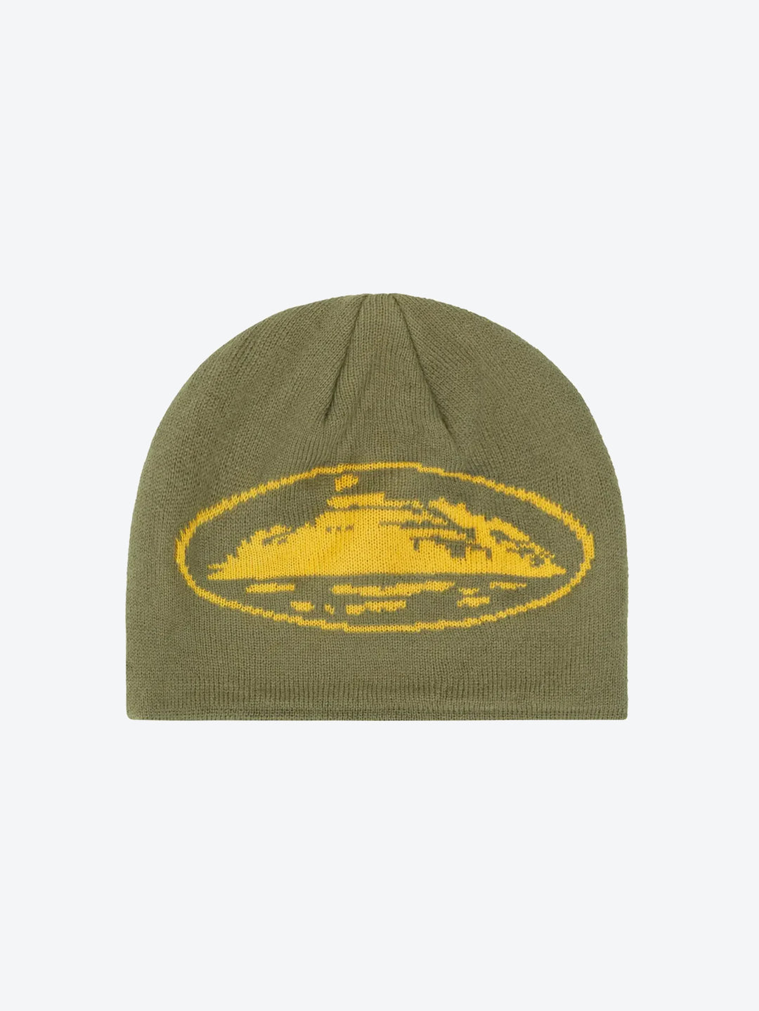Corteiz Alcatraz Skully Khaki Green/Yellow