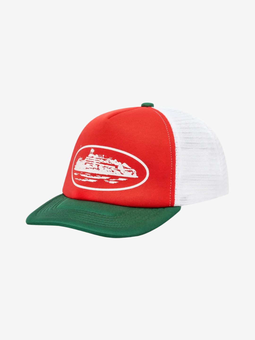 Corteiz Alcatraz Trucker Hat Red/Green - Prior