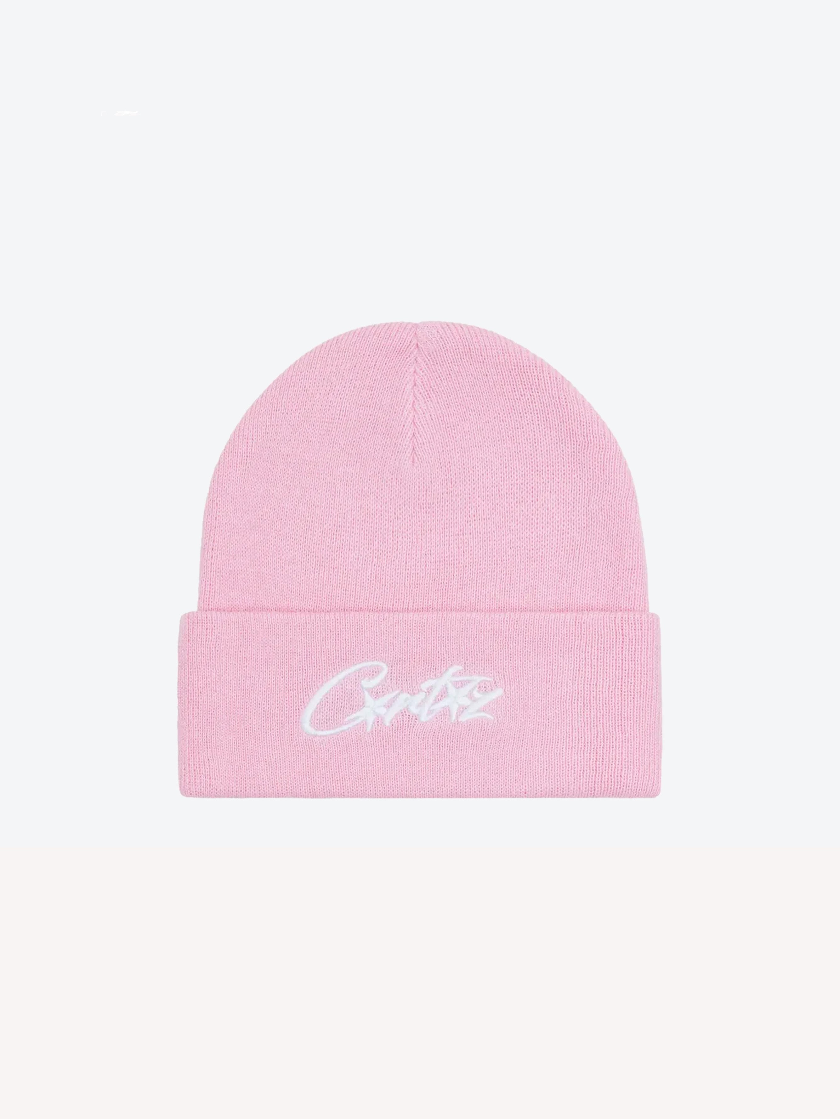 Corteiz Allstarz Folded Beanie Pink