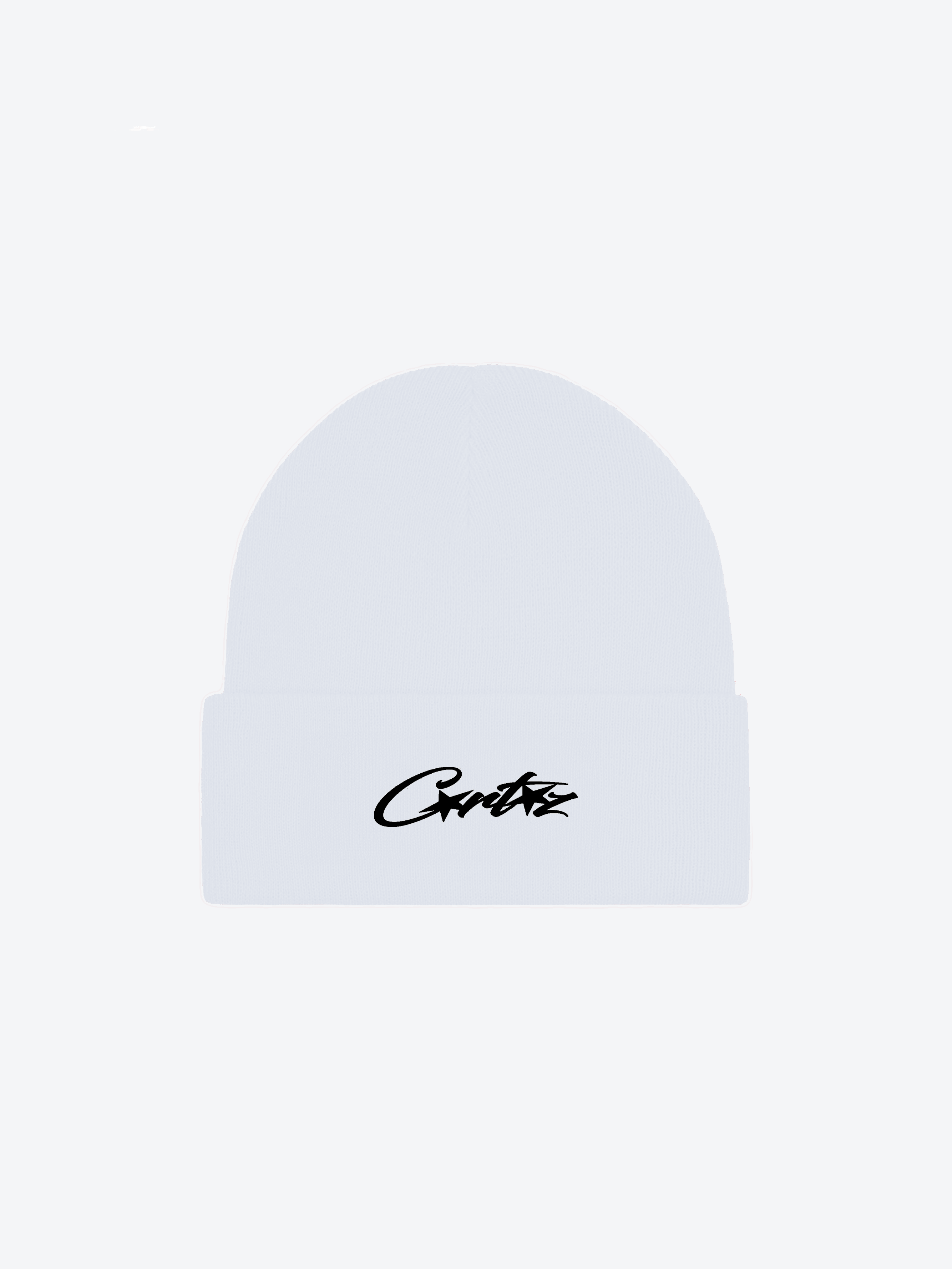 Corteiz Allstarz Folded Beanie White