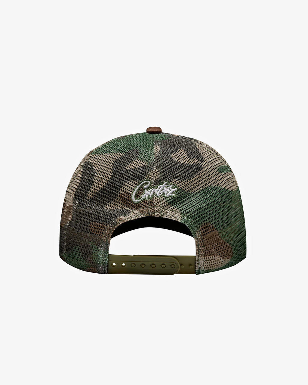Corteiz Island Puff Print Trucker Hat Woodland Camo
