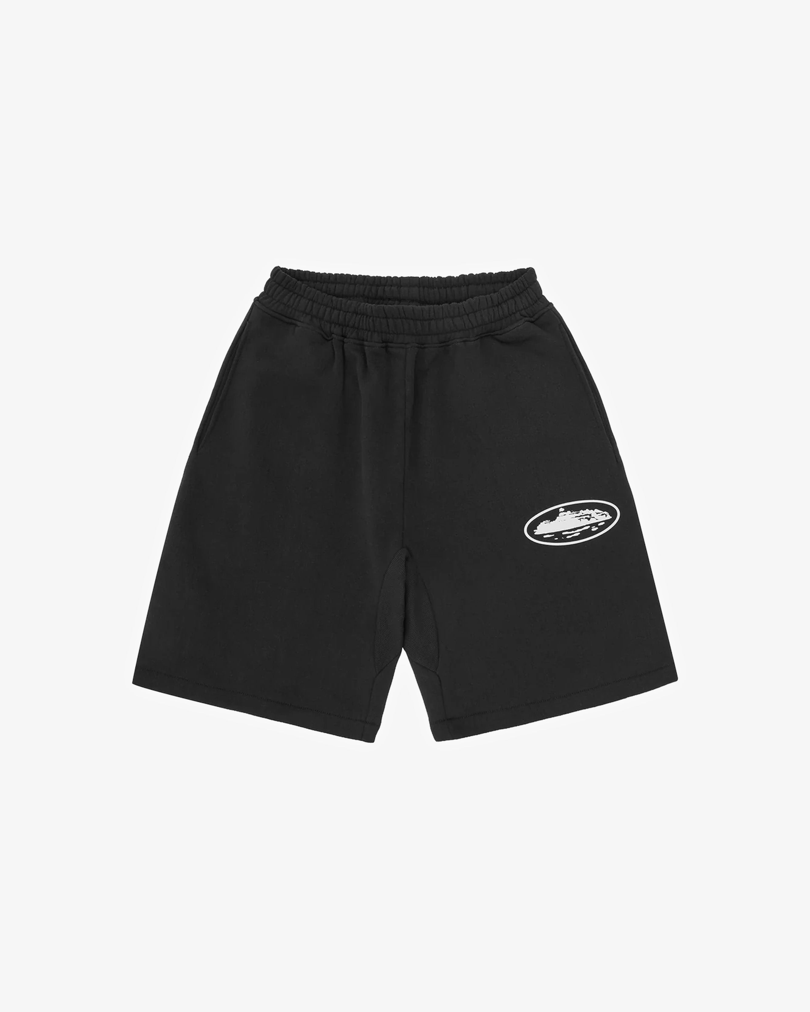 Corteiz Puff Print Island Sweatshorts Black