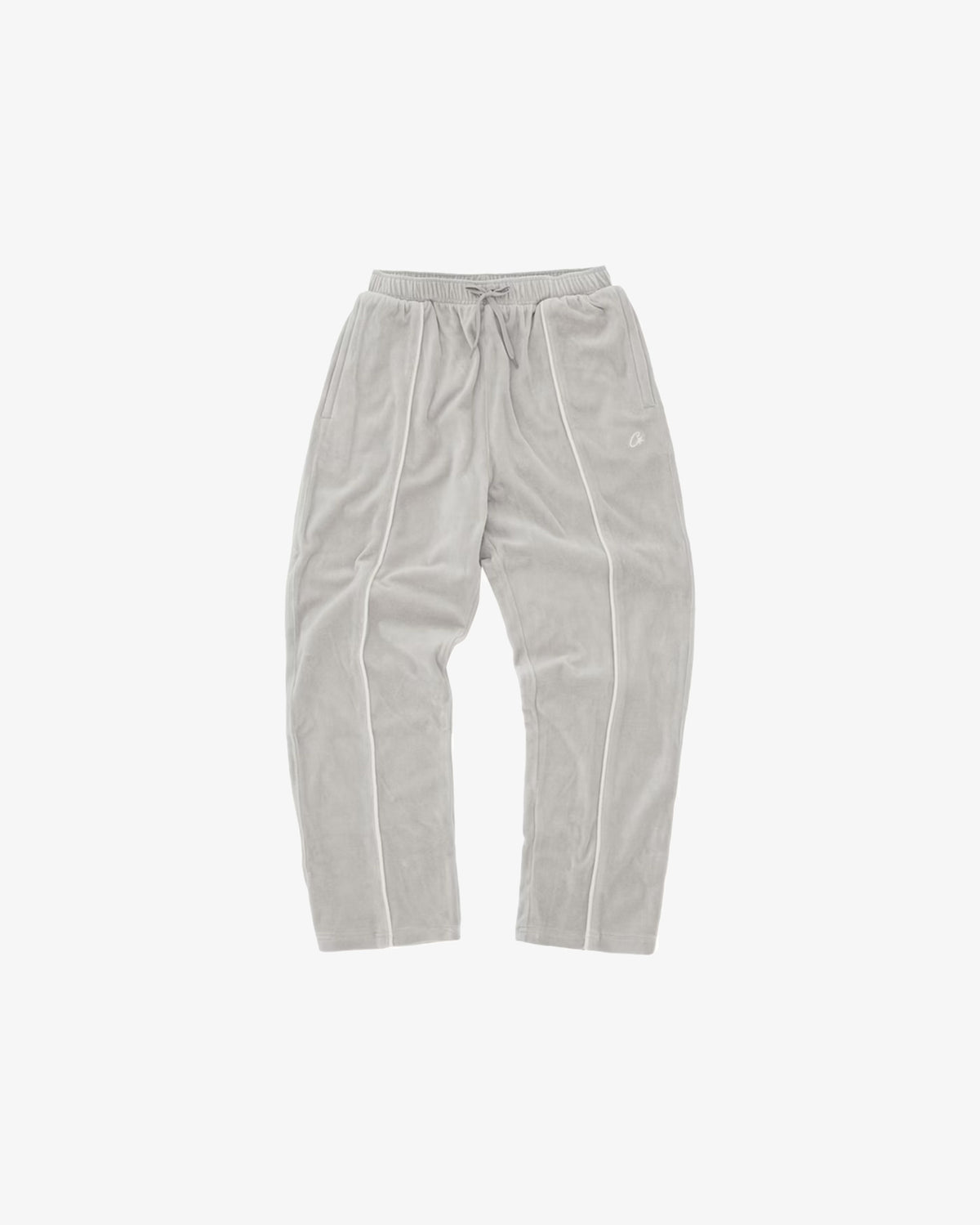 Corteiz VVS Uptown Velour Track Pants Grey Prior