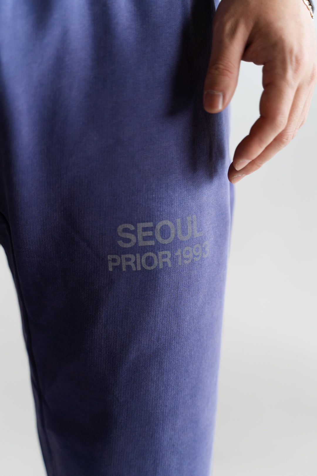 Prior Seoul Collection Raw Hem Relaxed Pants Washed Navy