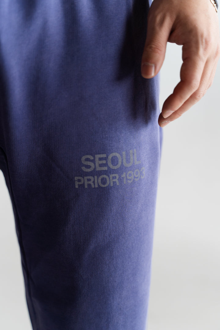 Prior Seoul Collection Raw Hem Relaxed Pants Washed Navy