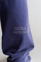 Prior Seoul Collection Raw Hem Relaxed Pants Washed Navy