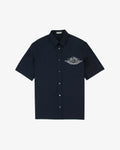 Dior Jordan Short Sleeve Button Up Shirt Navy