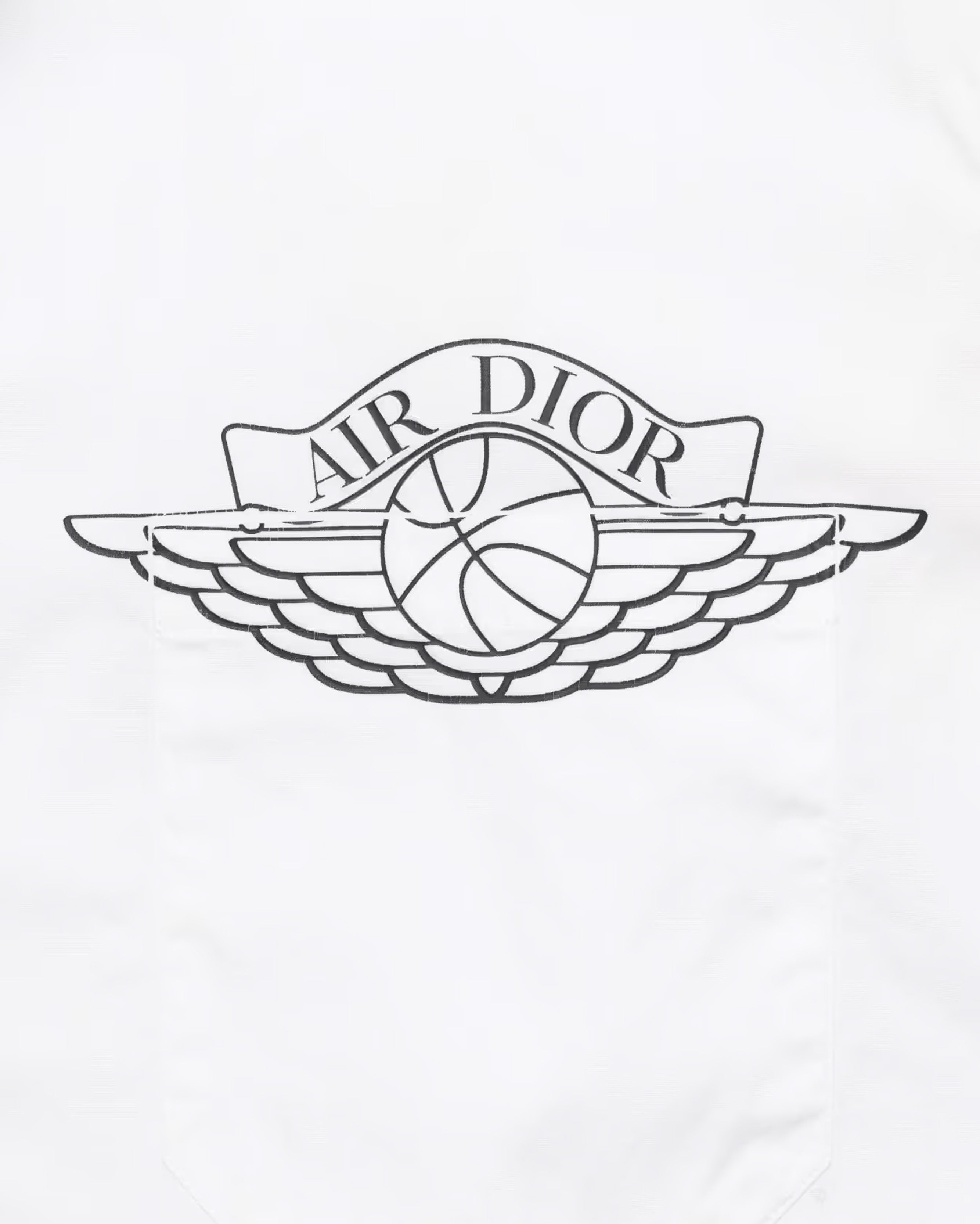 Dior Jordan Short Sleeve Button Up Shirt White